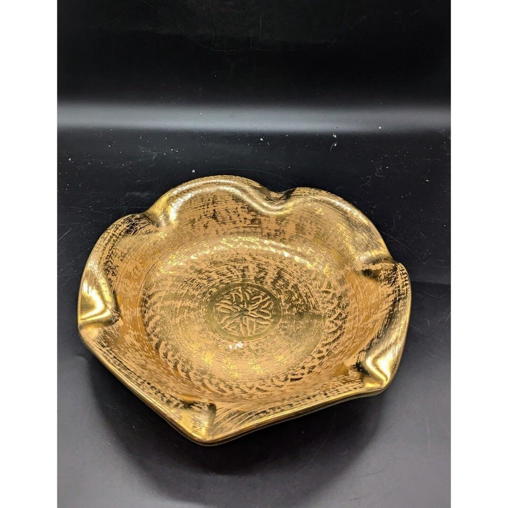 Vintage Stangl Pottery Granada Gold 4061 Ashtray Bowl Candy Dish 10.5"